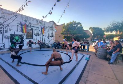 Sumo Wrestling by Kurowashi Sumo, happening right at the Bearded Monk!